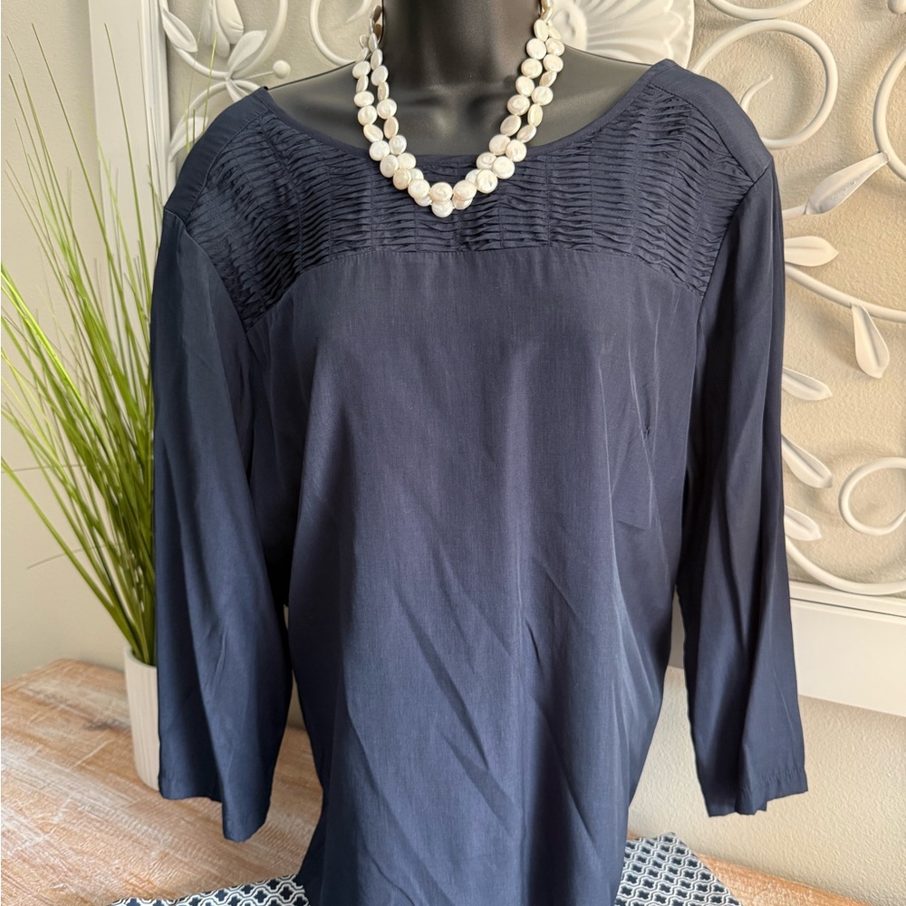 Dalia Navy and White Women's Top